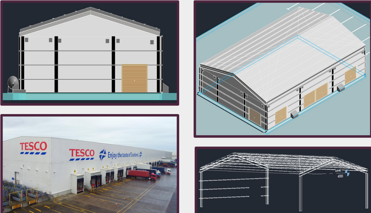 Commercial building structural 3D model